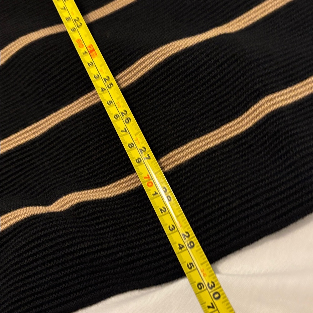 VTG Gispa red, black & gold striped button-up cardigan sweater SZ 14 Italy made - Picture 8 of 12